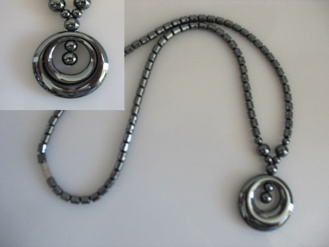 Collier en hmatite - modle rond